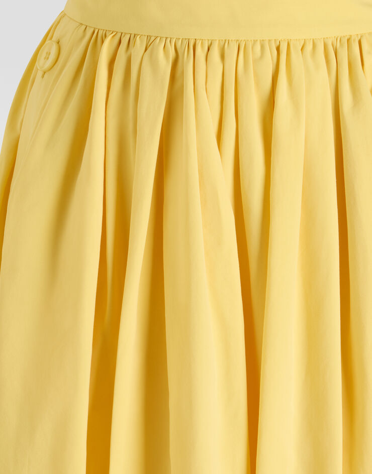 Dolce & Gabbana Cotton poplin skirt Yellow F4DDUTFU62Q