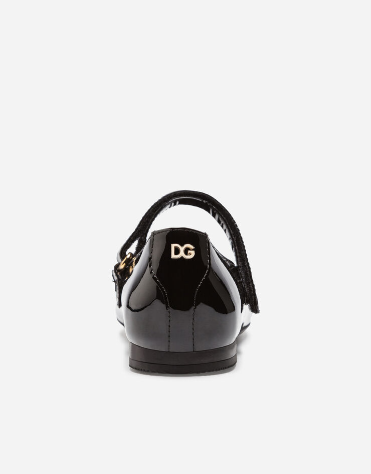 Dolce & Gabbana メリージェーンバレエフラット エナメル ブラック D10699A1328