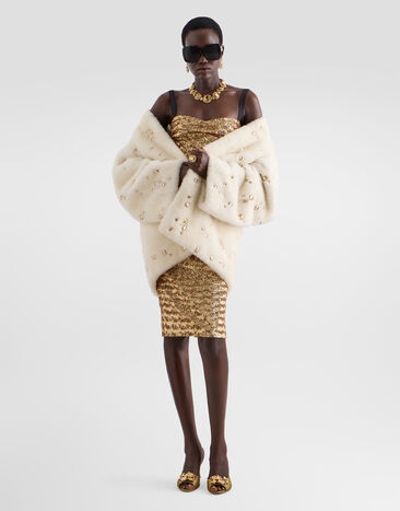 Dolce & Gabbana Sequin dress Gold F621YTFLM7Q