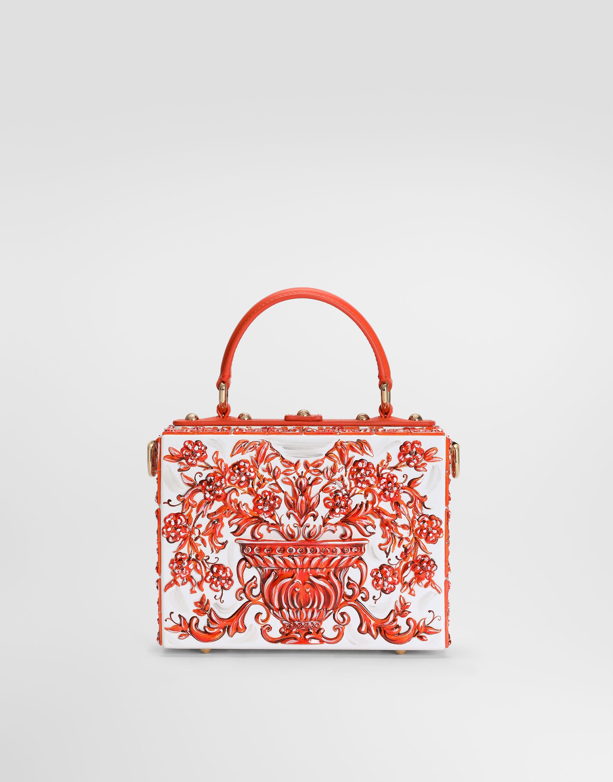 Majolica resin Dolce Box handbag in Orange for Women