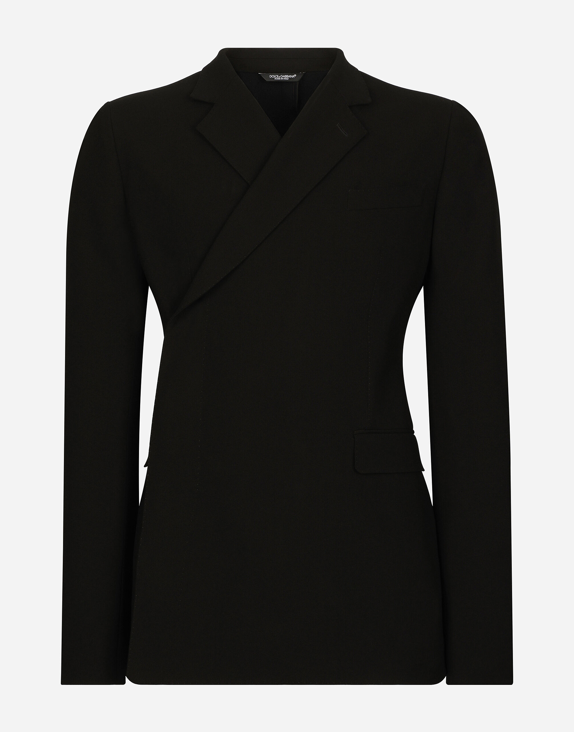 Fitted wool jacket clearance