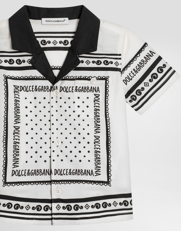 Dolce & Gabbana バンダナプリント ポプリン シャツ  プリ L14S37FI5KQ