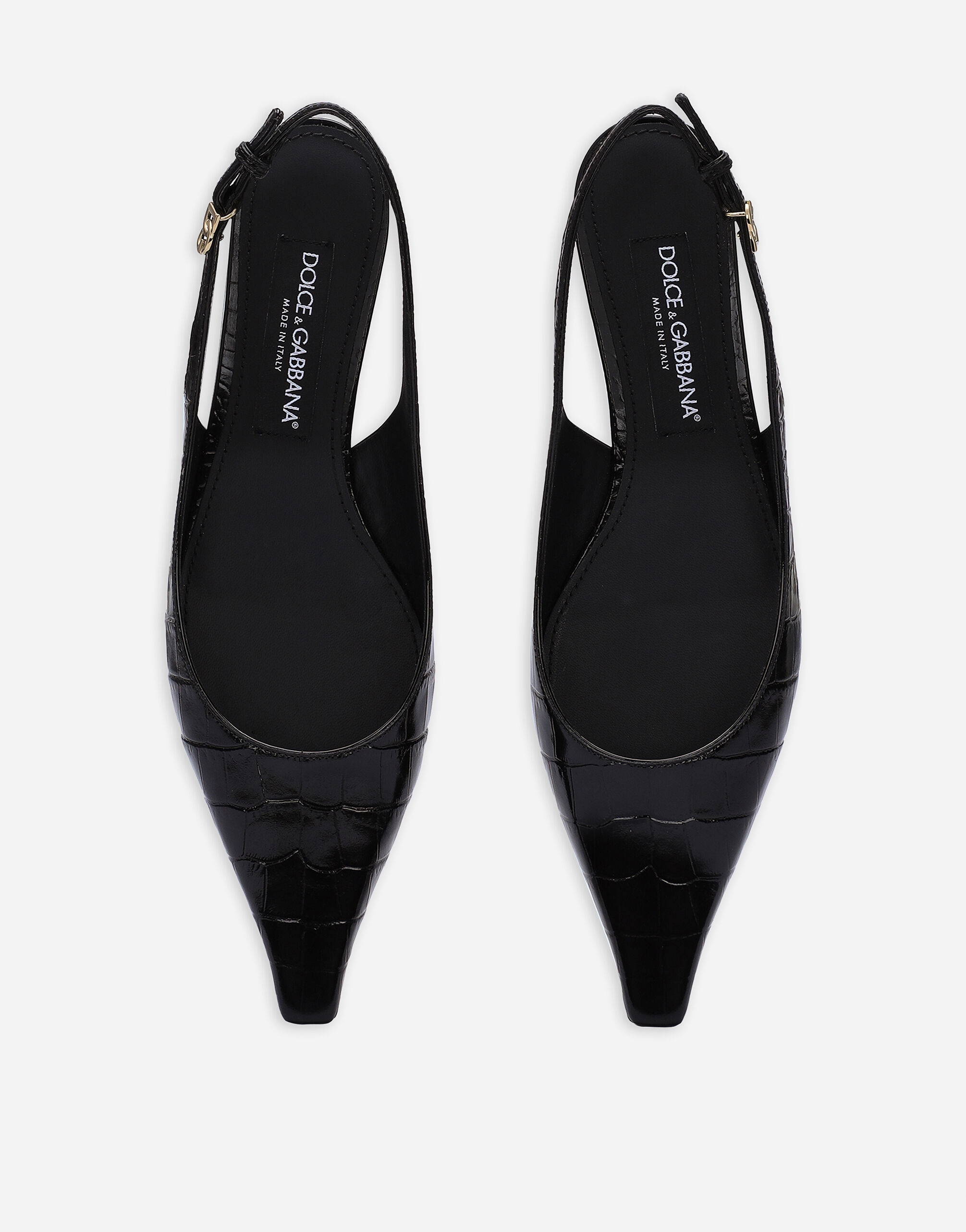 DOLCE&GABBANA ドルチェアンドガッバーナ パンプス サイズ35.5 クロコダイルレザー バックストラップ 靴 イタリア製  ブランド古着【中古】20250210/RA3228