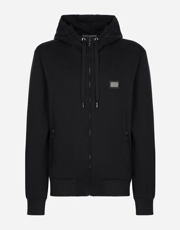 Dolce & Gabbana Jersey zip-up hoodie Black G9AHSZG7M2H