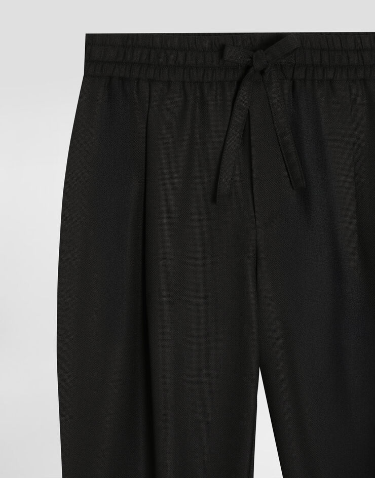 Dolce & Gabbana Garment-dyed wool joggers Black GP12QTFU25E