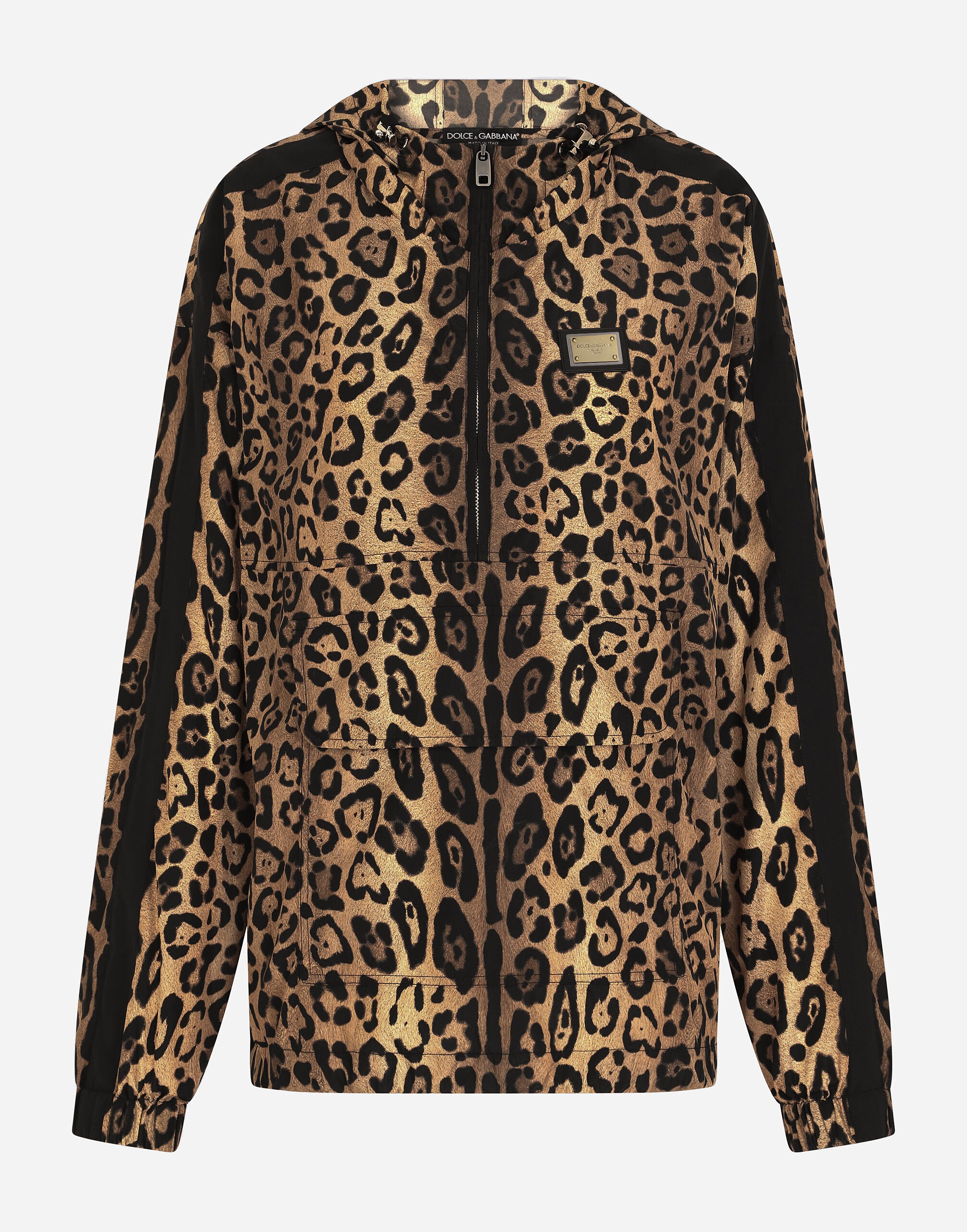 Dolce & Gabbana Leopard-print nylon anorak Print F0W1YTFSTBJ
