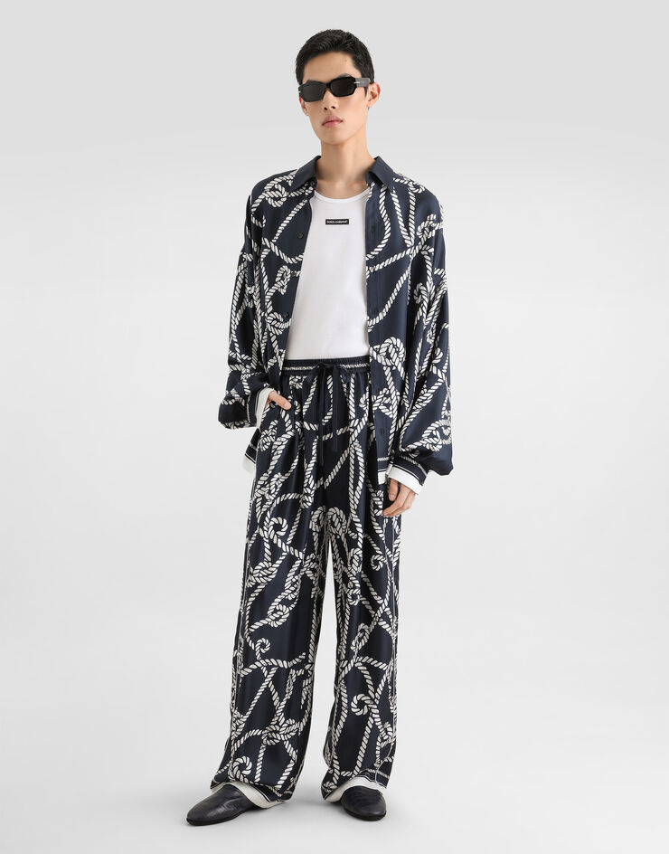 Dolce & Gabbana Marina-print silk twill shirt Dolce & Gabbana Marina-print silk twill shirt Multicolor G5OF5THI142