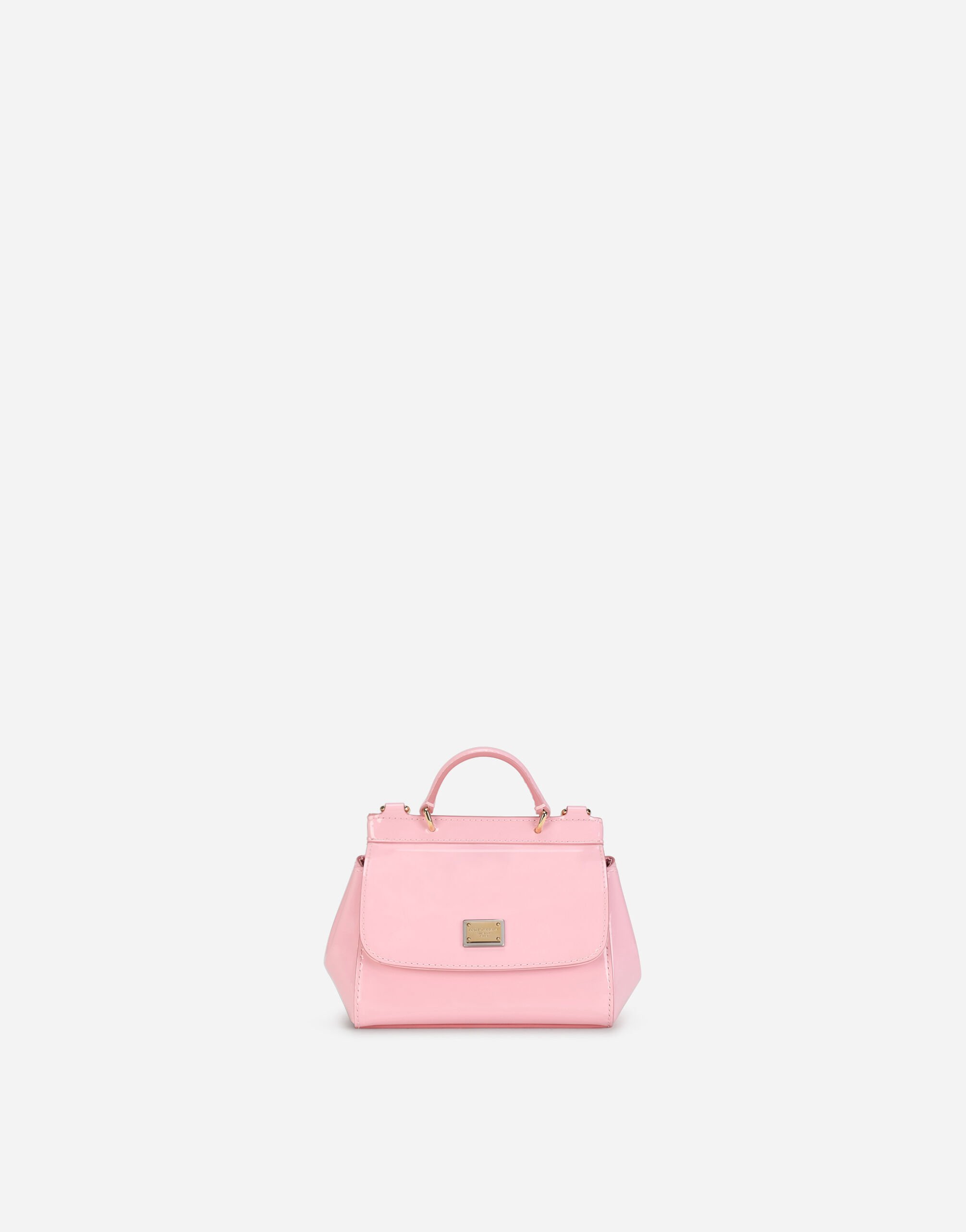 Dolce & Gabbana Patent leather mini Sicily bag Pink EB0249AB018