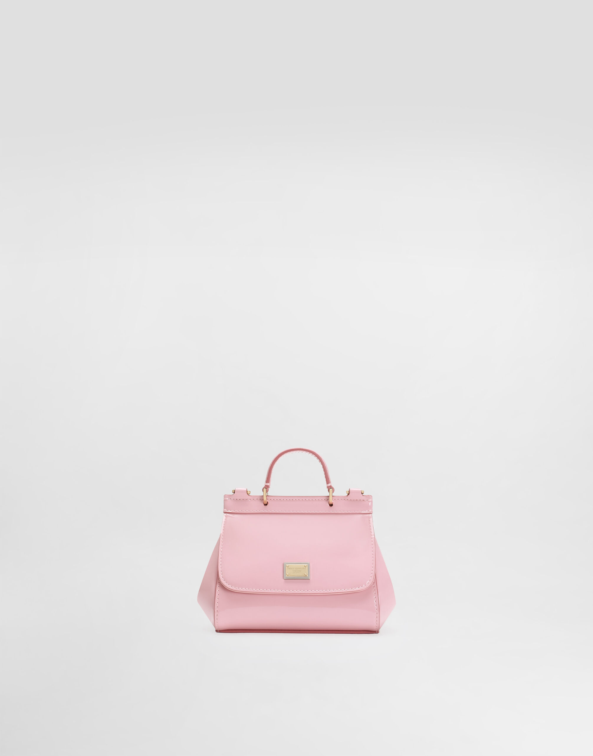 Dolce & Gabbana Patent leather mini Sicily bag Pink EB0249AB018