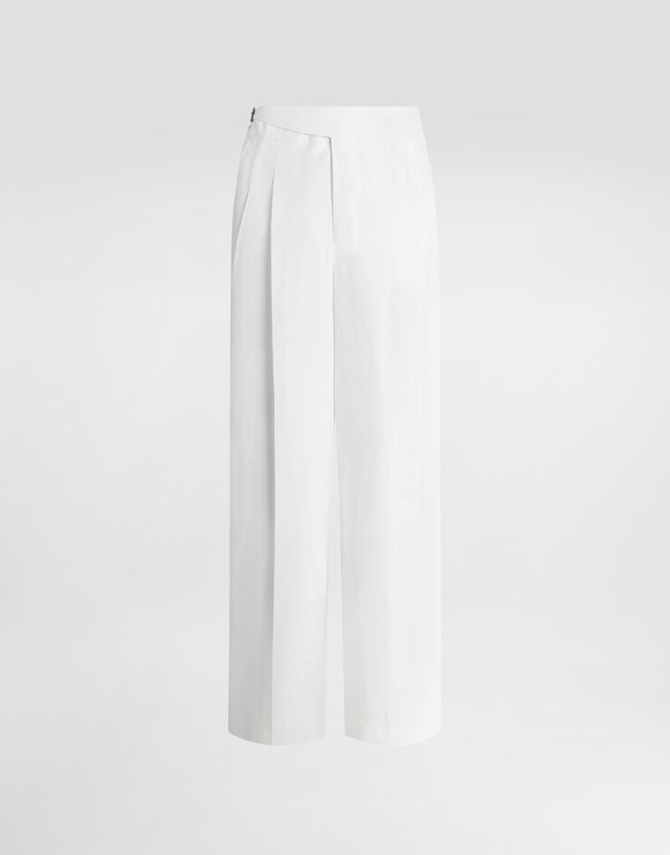 Dolce & Gabbana Linen trousers White GP220TFU4JB