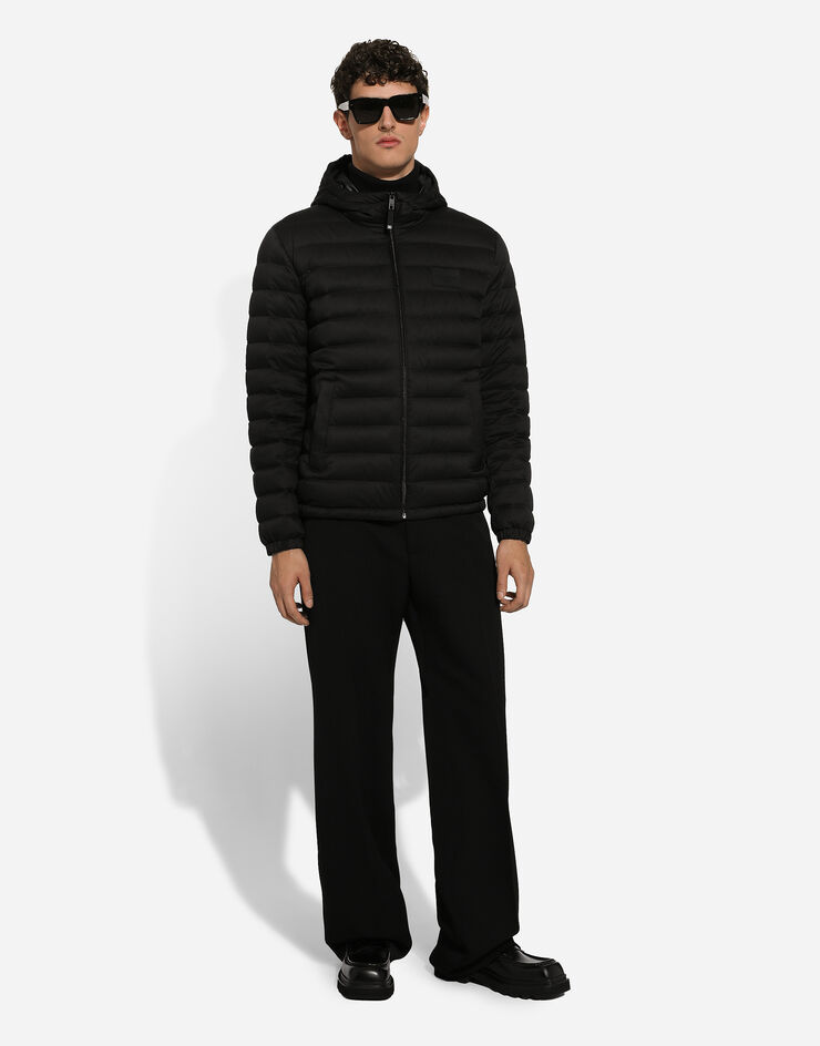 Dolce & Gabbana パデッド キルティング サテンジャケット ブラック G9BCWTFUS0D