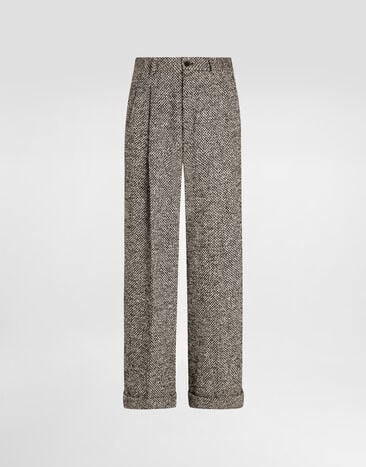 Dolce & Gabbana Wool blend dotted trousers Multicolor GP16OTFMZAJ