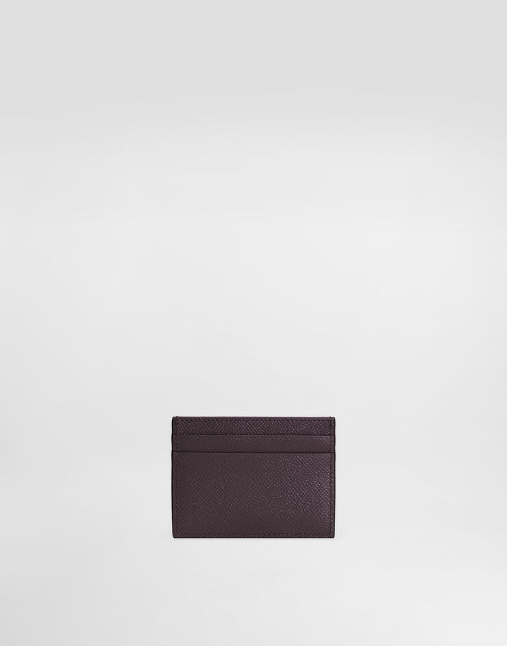 Dolce & Gabbana Kartenetui aus Kalbsleder mit Logoplakette Violett BI0330A1001
