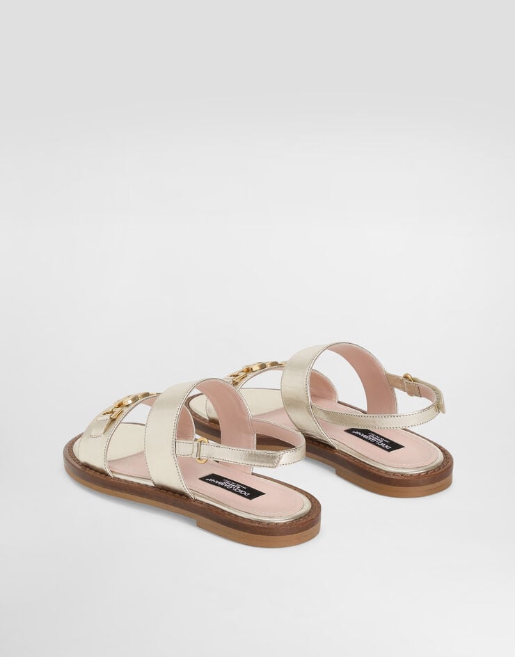 Dolce & Gabbana Laminated nappa leather sandals Dolce & Gabbana Laminated nappa leather sandals Grey D11374AJ133