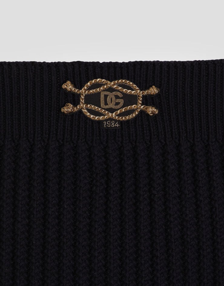 Dolce & Gabbana Knitted neck warmer Blue GX54KZJDVLS