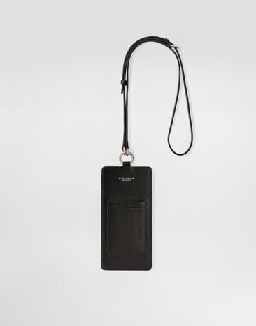 Dolce & Gabbana Calfskin cellphone case Black BP3345A6E48
