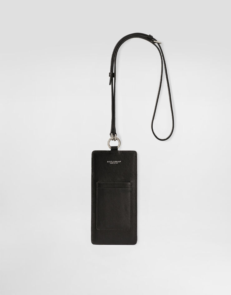 Dolce & Gabbana Calfskin cellphone case Black BP3345A6E48