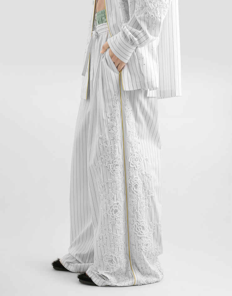 Dolce & Gabbana Vanity trousers with embroidery Multicolor GP1N9ZGK188
