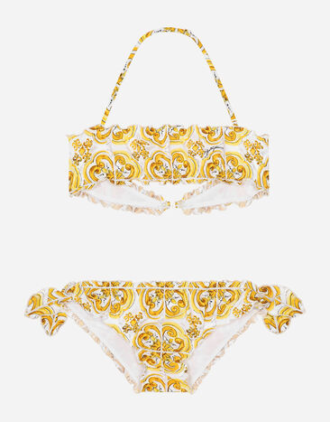 Dolce & Gabbana Bikini con estampado Maiolica amarillo Imprima L5J852ON00X