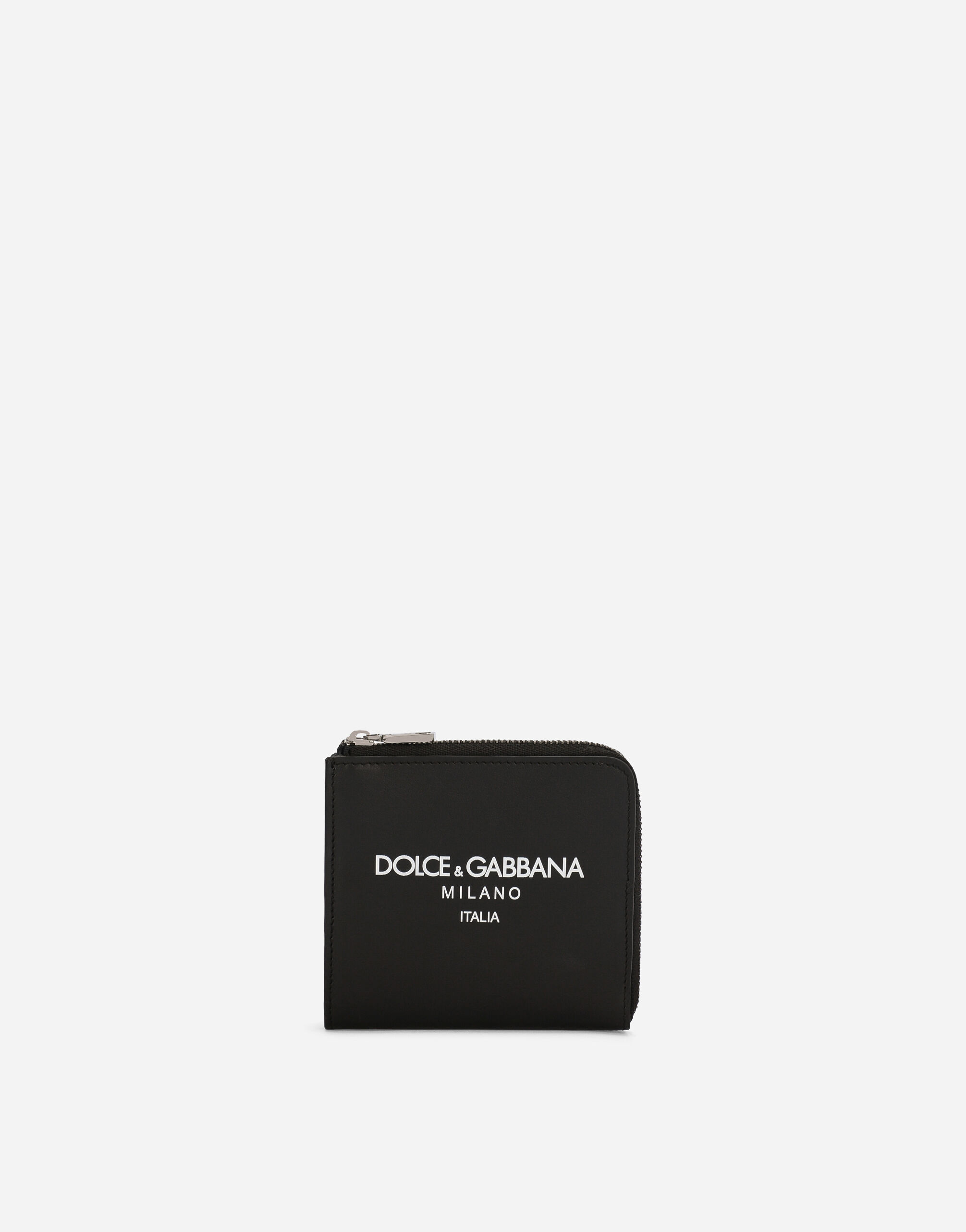 Dolce & Gabbana Calfskin card holder with logo Black GH706ZGH892