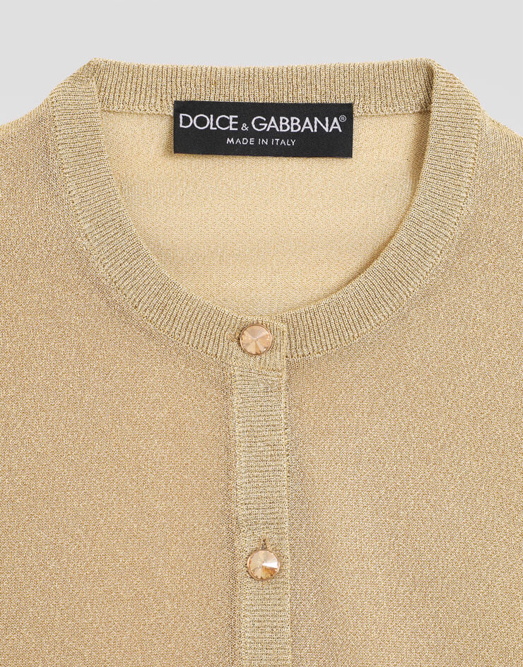 Dolce & Gabbana Metallic viscose cardigan Dolce & Gabbana Metallic viscose cardigan Multicolor FXVDZZJGMI3
