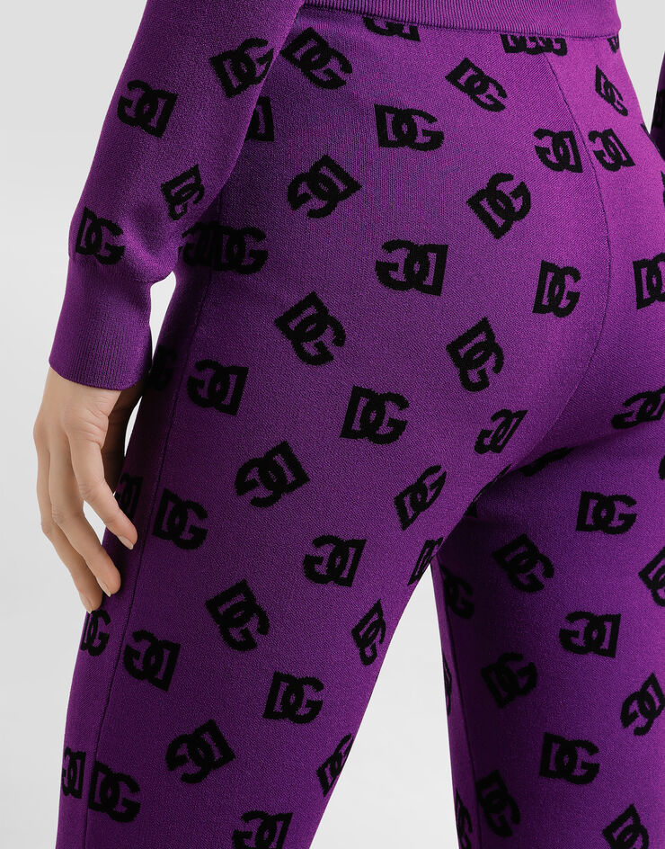 Dolce & Gabbana Printed jacquard leggings Multicolor FXI13TJGMB3