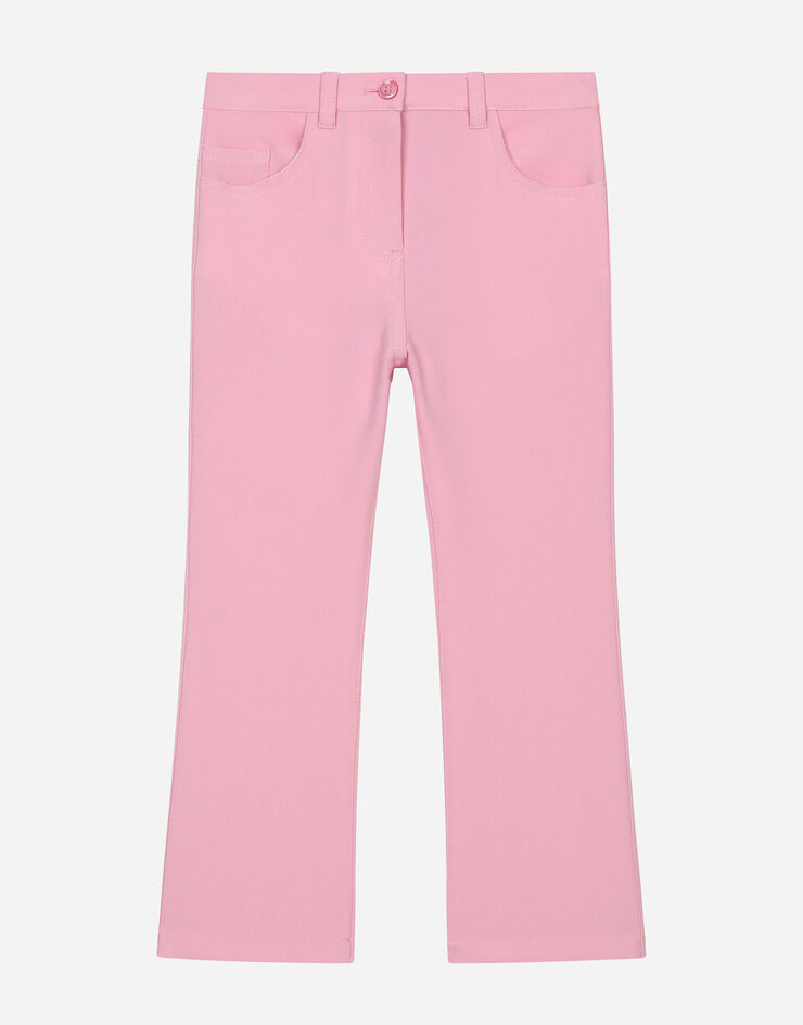 Dolce & Gabbana DG 로고 캐디 플레어 팬츠 핑크 L52F74G7M4Q
