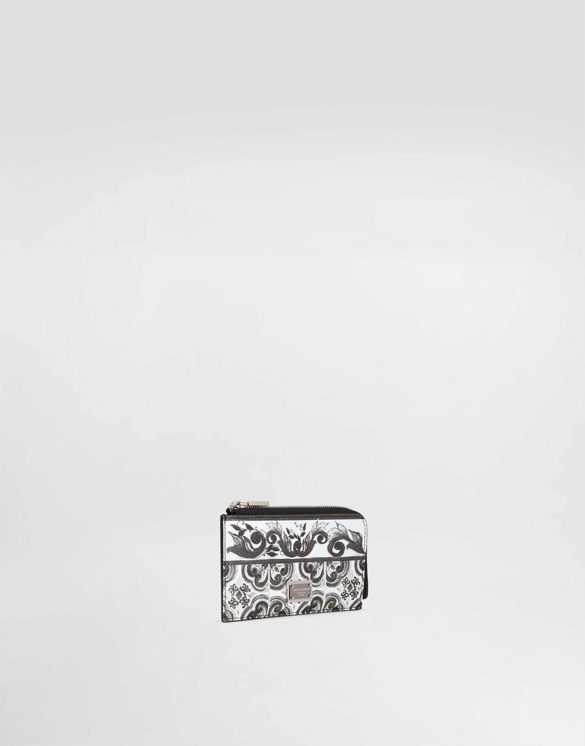 【Dolce & Gabbana】マジョリカ プリント カードホルダー マルチカラーのメンズ マヨリカプリント カーフスキン カード