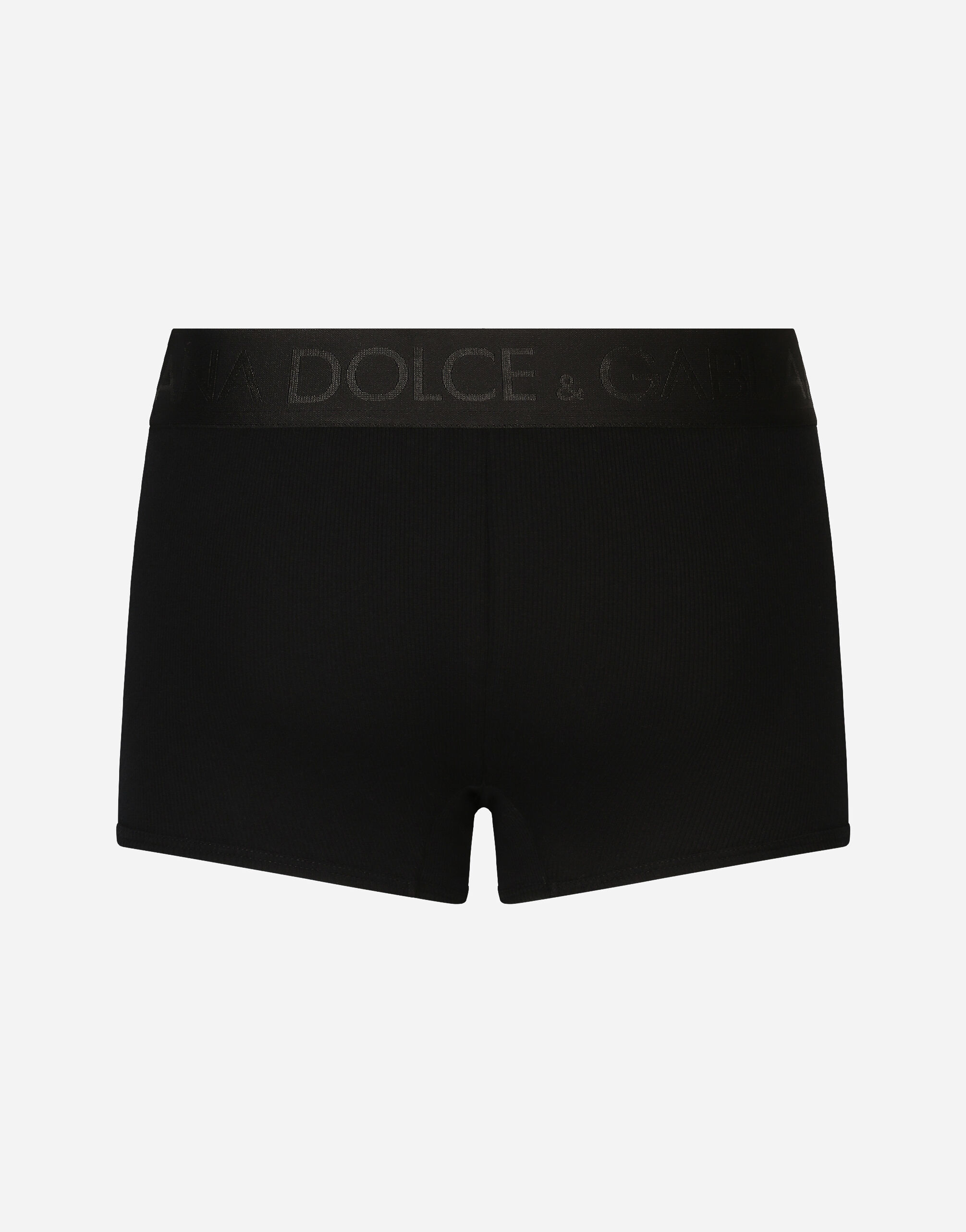Fine rib regular cotton boxers