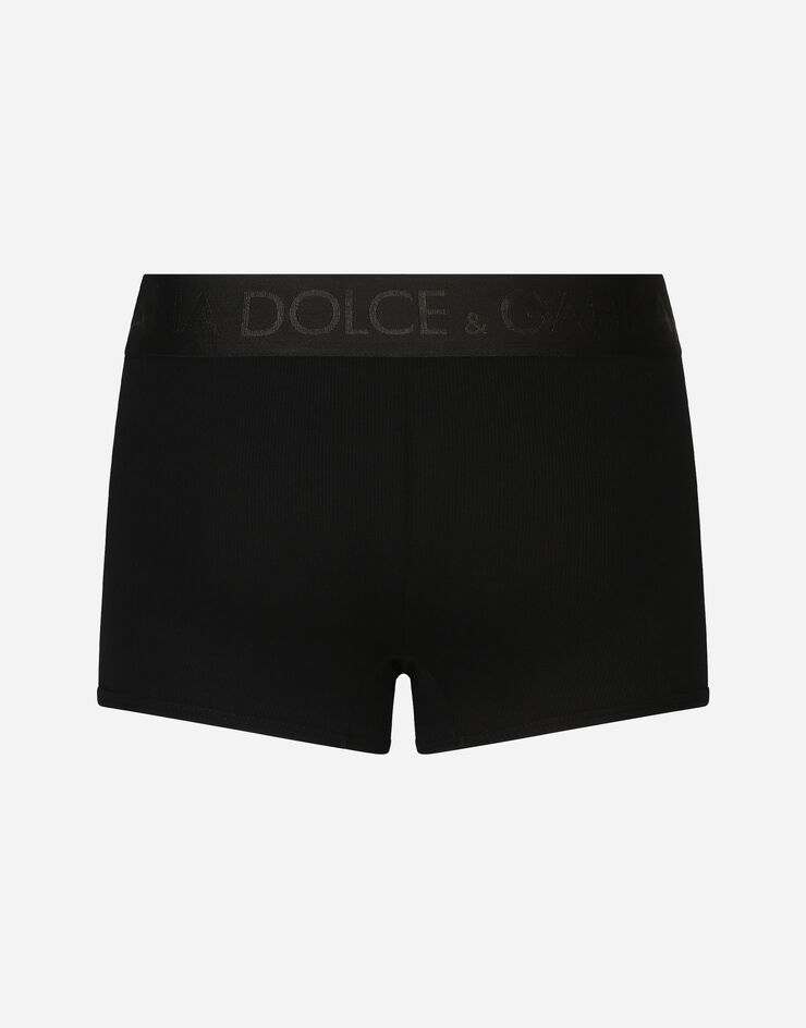 Dolce & Gabbana Fine-rib regular cotton boxers Black M4F28JOUAIJ