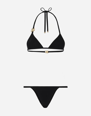 Dolce & Gabbana Triangle bikini with DG logo White O1A00JONO12