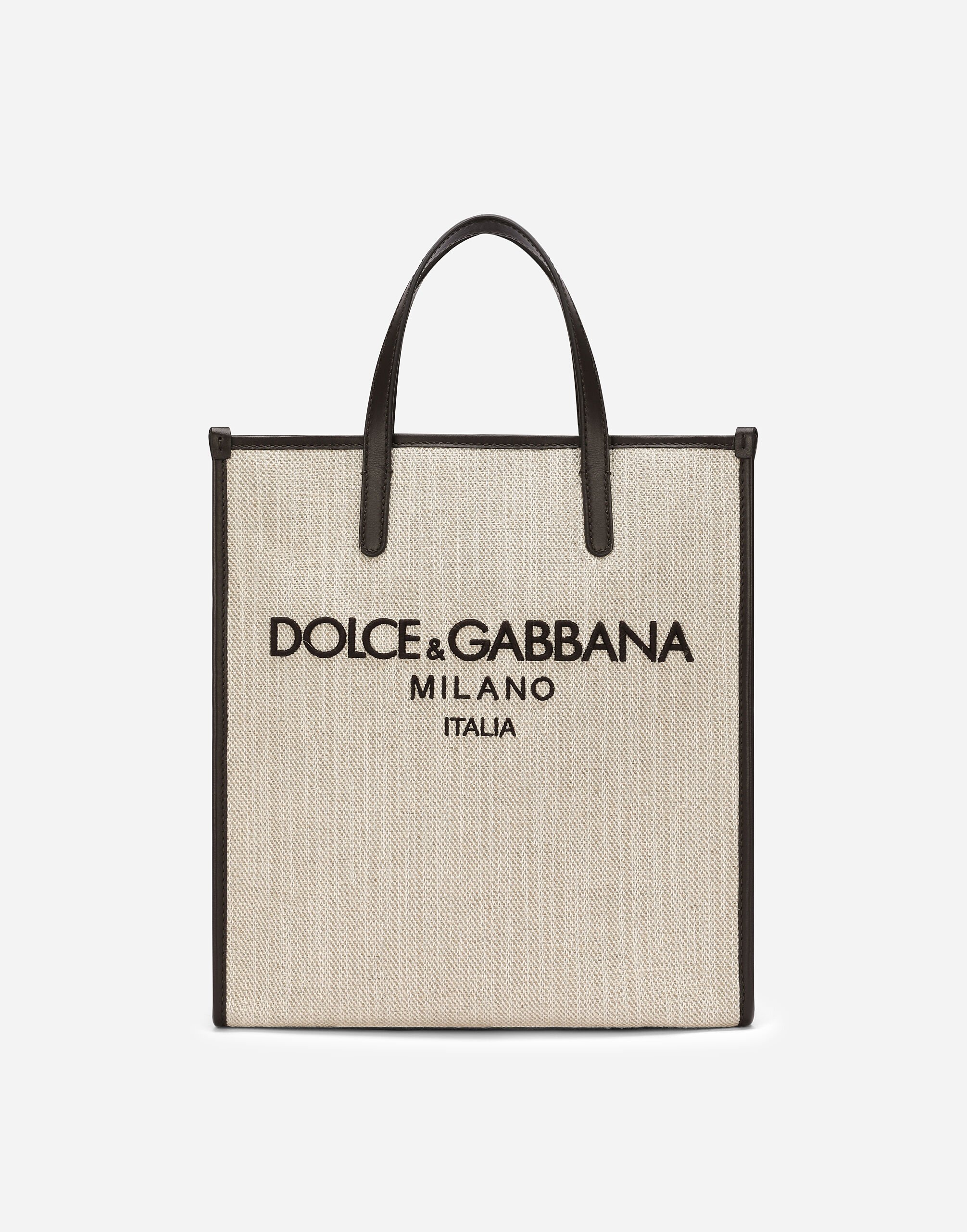 Dolce & Gabbana Kleiner Shopper aus strukturiertem Canvas Drucken BM2274AQ061