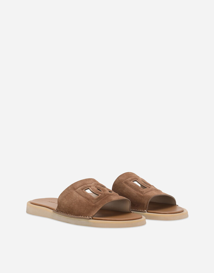 Dolce & Gabbana Suede sliders Brown A80461AT441