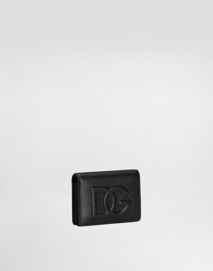 Dolce & Gabbana Calfskin wallet with DG logo Negro BI1211AG081