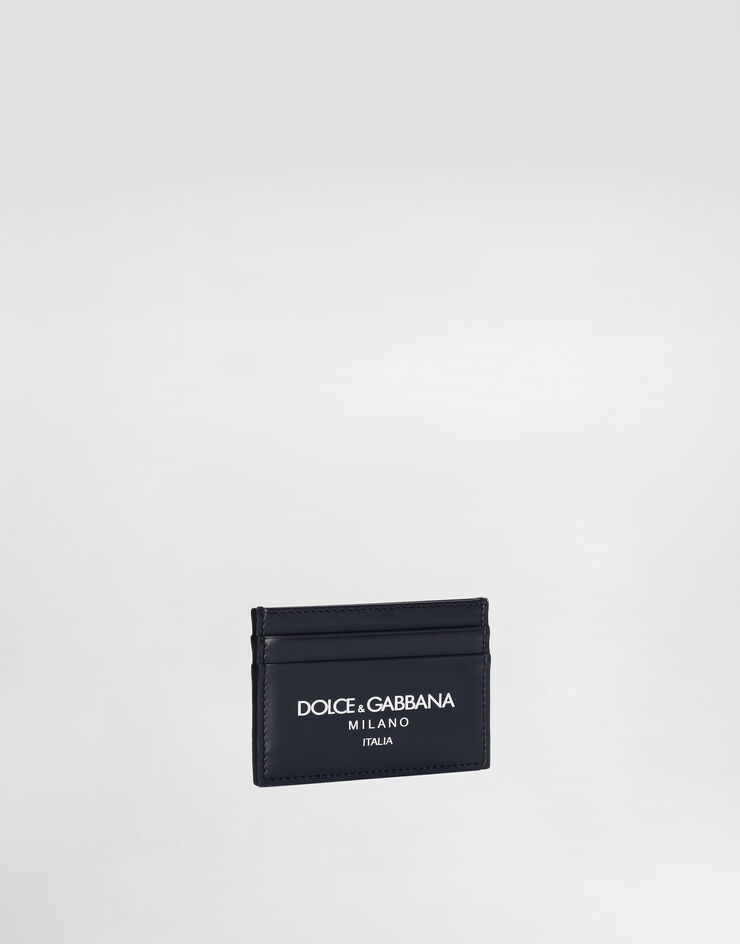 Dolce & Gabbana Portacarte in pelle di vitello Blu BP0330AN244