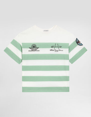 Dolce & Gabbana Jersey t-shirt with military print Multicolor L4JTJWII7JX