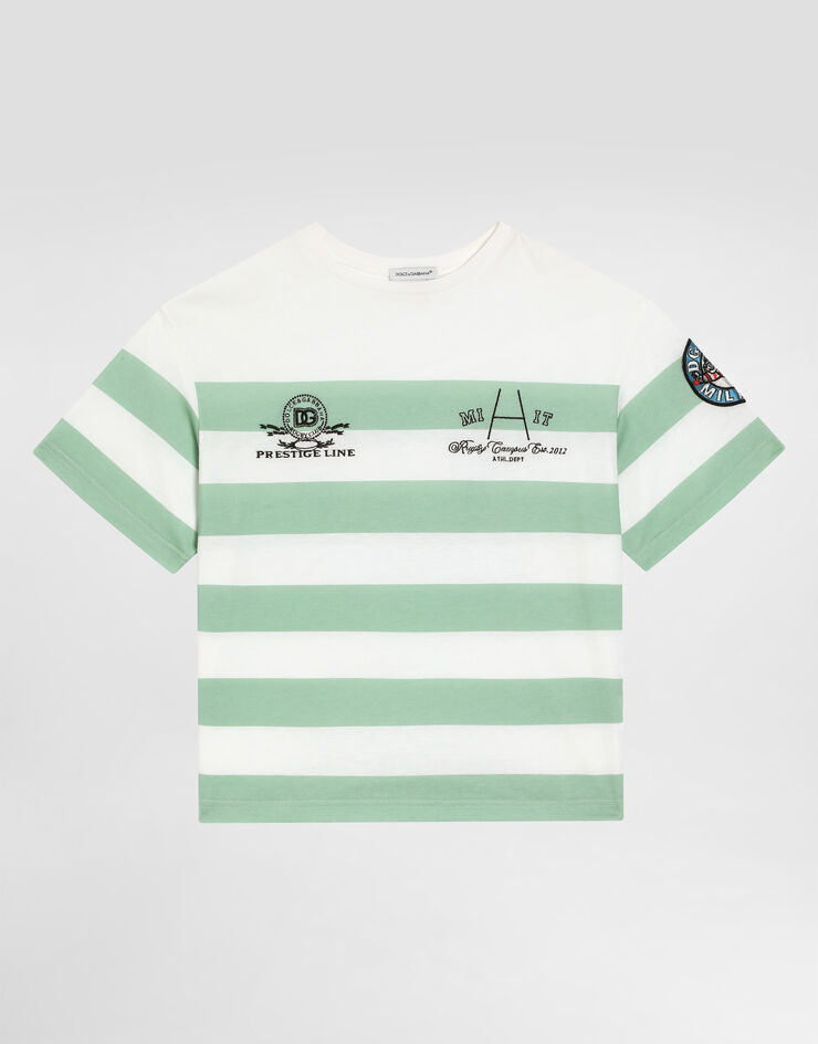 Dolce & Gabbana Jersey t-shirt with military print Multicolor L4JTJWII7JX