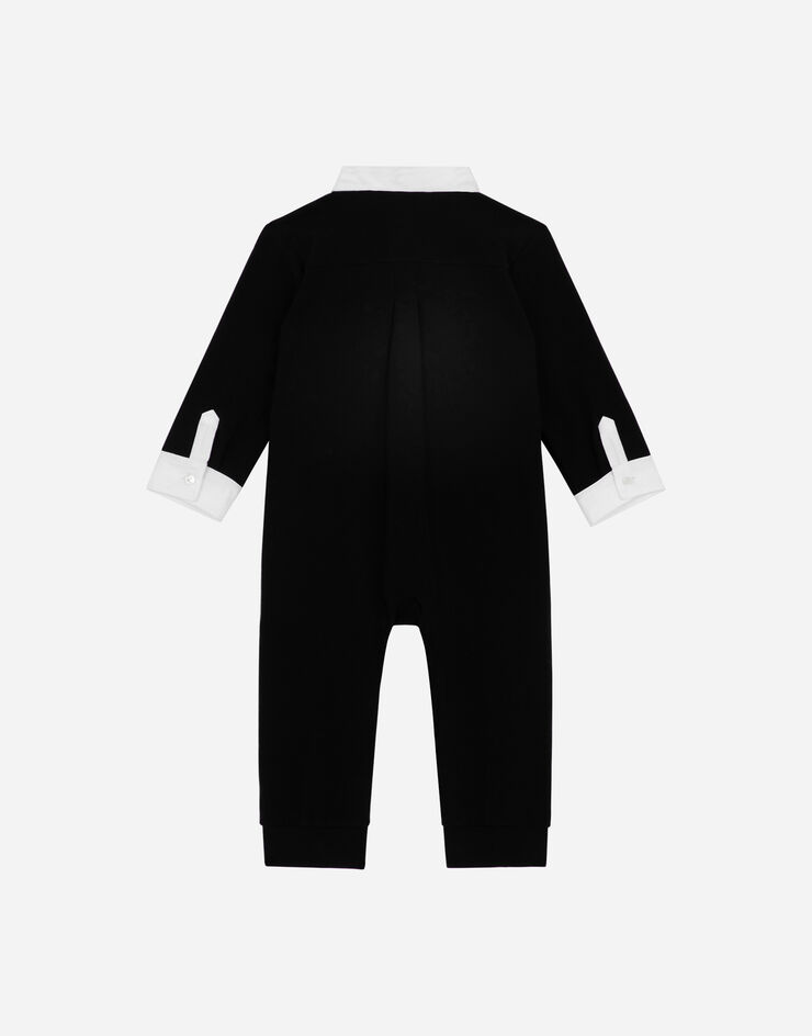 Dolce & Gabbana Pelele tipo esmoquiin de interlock y popelina Negro L1JO9QG7JTD