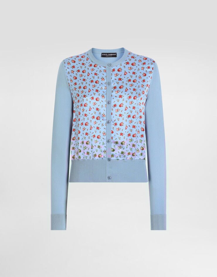Dolce & Gabbana Small rose-print satin cardigan Dolce & Gabbana Small rose-print satin cardigan Multicolor FXV79TJBSOQ