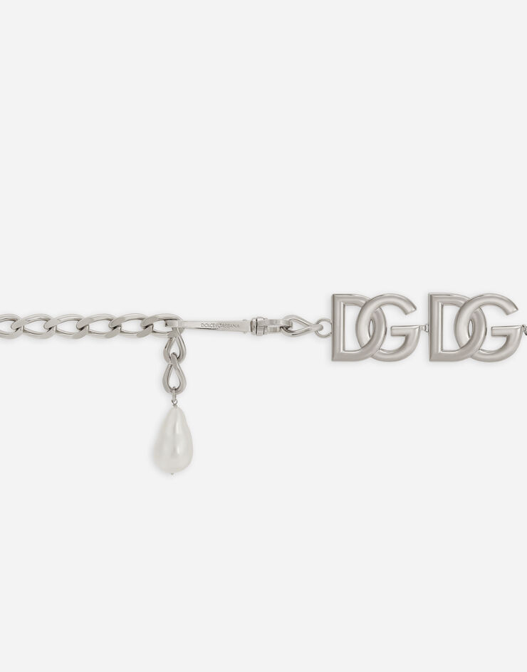 Dolce & Gabbana KIM DOLCE&GABBANA Chain belt with DG multi-logo Silver WLN6P2W1111