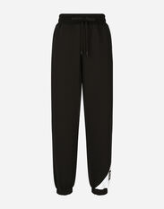 Dolce & Gabbana Cotton jogging pants with logo Black G2PS2THJMOW