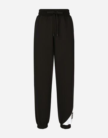 Dolce&Gabbana Cotton jogging pants with logo Black G9ZY5LHULR0
