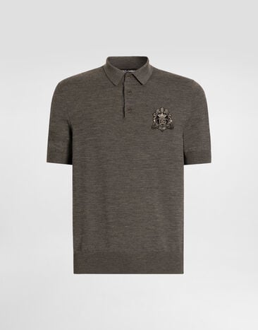 Dolce & Gabbana Virgin wool polo shirt Dolce & Gabbana Virgin wool polo shirt Grey GXZ02ZJDVG8