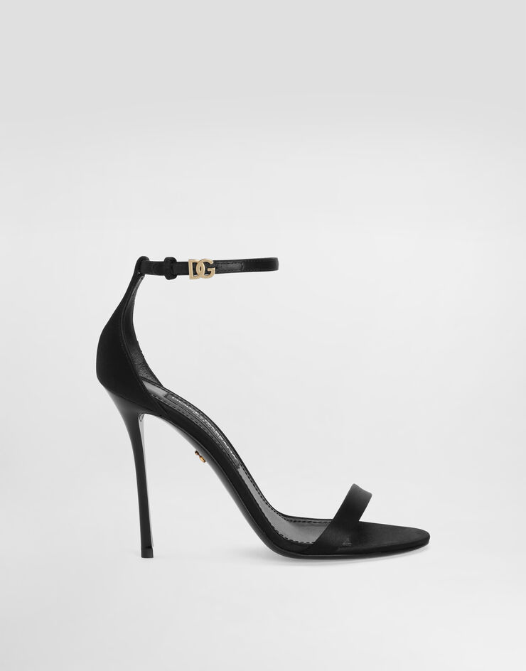 Dolce & Gabbana Keira satin sandal Black CR2018A7630