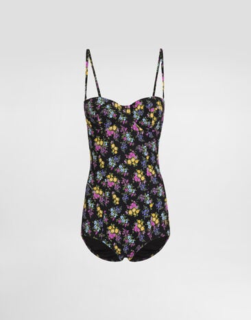 Dolce & Gabbana Small floral-print balconette one-piece swimsuit Multicolor O9A13JON0DQ