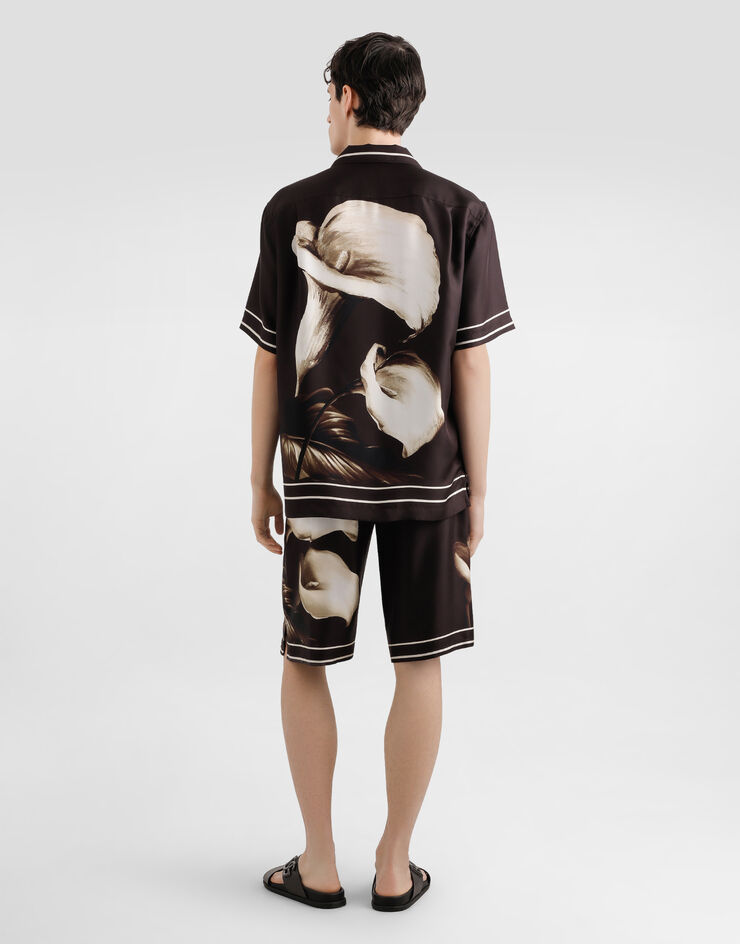Dolce & Gabbana Calle lily-print hawaii silk twill shirt Print G5JH9THI1Z0