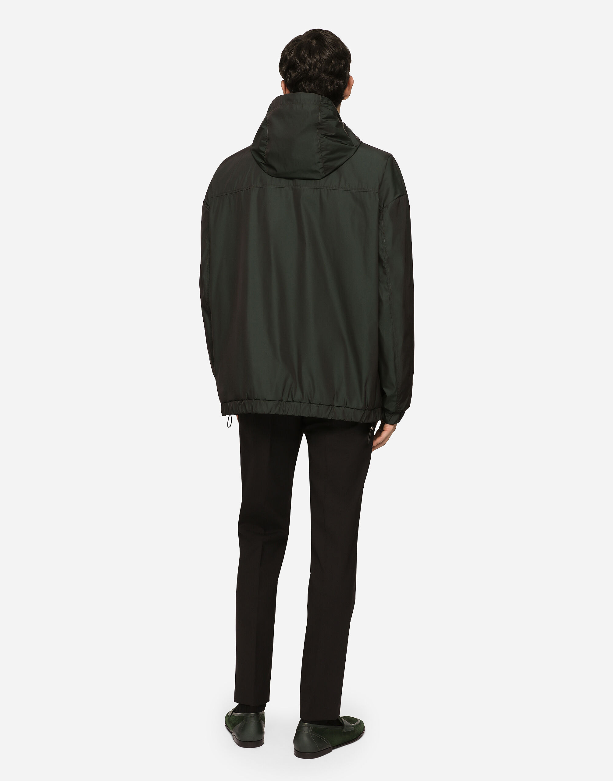 Blouson en nylon capuche en Gris pour pour homme Dolce Gabbana