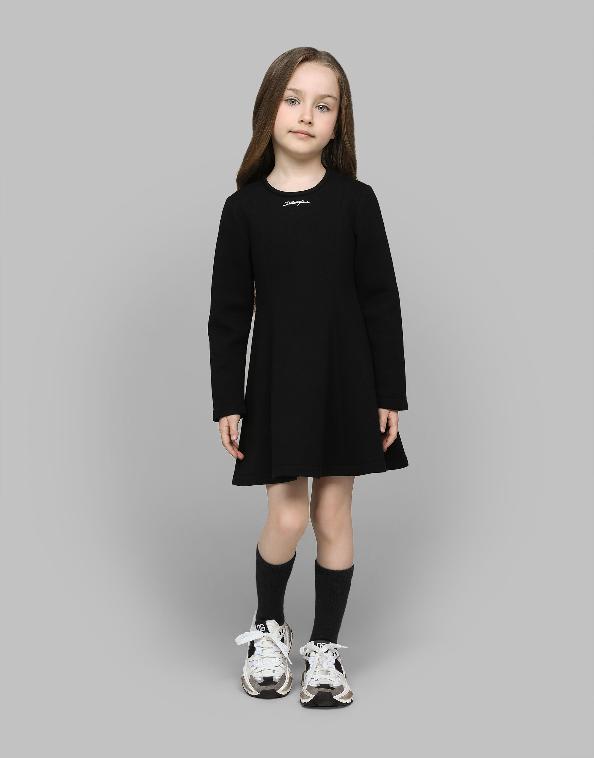 Cotton dress with Dolce&Gabbana logo