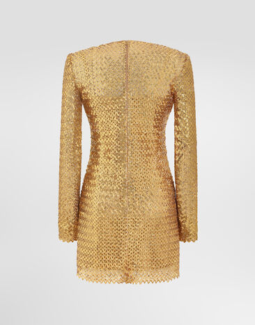 Dolce & Gabbana Sequin dress Gold F622GTFLSM7