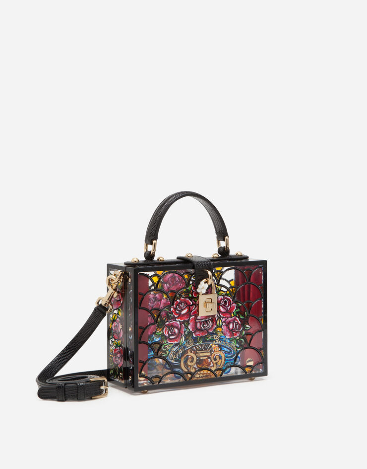 Dolce & Gabbana Dolce Box bag in inlaid plexi Multicolor BB5970AZ519